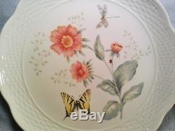 Lenox Butterfly Meadow Basket Wavy Edge 16 Piece Set Dinnerware Mugs Never Used