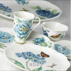 Lenox Butterfly Meadow Blue 18-Piece Dinnerware Set Service for 6 Plates & Mugs