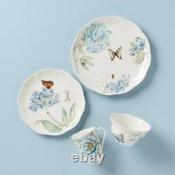 Lenox Butterfly Meadow Blue 18-Piece Dinnerware Set Service for 6 Plates & Mugs