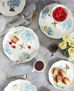 Lenox Butterfly Meadow Blue 18-Piece Dinnerware Set Service for 6 Plates & Mugs