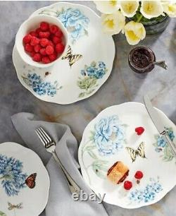 Lenox Butterfly Meadow Blue 18-Piece Dinnerware Set Service for 6 Plates & Mugs