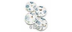 Lenox Butterfly Meadow Blue Dinnerware Set 28 Piece Service For 4 Porcelain NEW