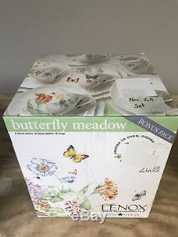 Lenox Butterfly Meadow Bonus Pack 18-Piece Dinnerware Set + 2 MUGS New