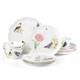 Lenox Butterfly Meadow Flutter 16 Piece Porcelain Dinnerware Set with Birds
