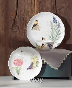 Lenox Butterfly Meadow Flutter 16 Piece Porcelain Dinnerware Set with Birds