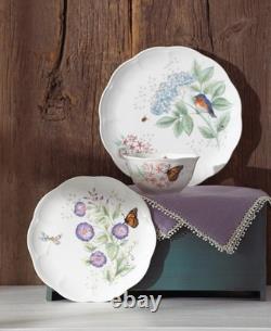 Lenox Butterfly Meadow Flutter 16 Piece Porcelain Dinnerware Set with Birds