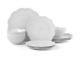 Lenox Chelse Muse Floral White 12-Piece Scalloped Dinnerware Set