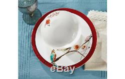 Lenox Chirp Scarlet Dinnerware Set Red 12 Piece Service For 4 Simply Fine NEW