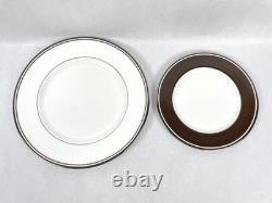 Lenox Federal Platinum Choco 5-Piece Dinner Set White & Brown Classic Style