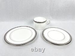 Lenox Federal Platinum Choco 5-Piece Dinner Set White & Brown Classic Style