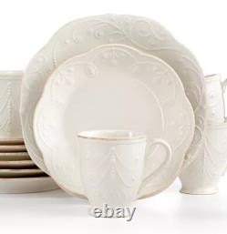 Lenox French Pearl White 12-Piece Dinnerware Set 890951 New