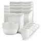 Lenox French Perle Bead 16-pc Scalloped Square Dinnerware Set for 4 in 2 colors