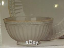 Lenox French Perle Groove White 12-piece Dinnerware Set SERVICE FOR 4 New $300