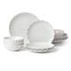 Lenox French Perle Scallop 12 Piece Dinnerware Set 17.70 LB White