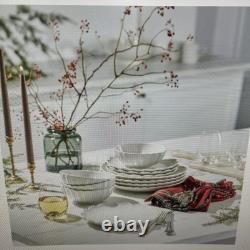 Lenox French Perle Scallop 12-Piece Dinnerware Set White