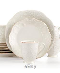 Lenox French Perle White 16-piece Scalloped Dinnerware Set Service for 4 NEW