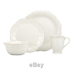 Lenox French Perle White 48Pc Dinnerware Set, Service for 12
