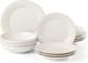 Lenox French Perle White Groove 12-Piece Dinner Salad Plate Bowl Set