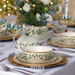 Lenox Holiday 12-Piece Dinnerware Set with Bowls Fine China BRAND NEW