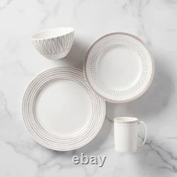 Lenox Kate Spade China CHARLOTTE STREET EAST GREY 16 Piece Set N/O