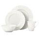 Lenox Opal Innocence Carved White Porcelain 20 piece Fine China Dinnerware Set
