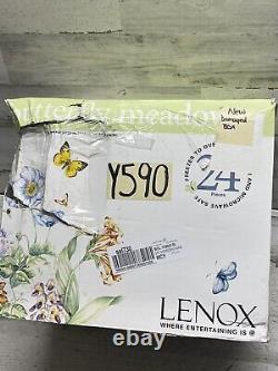 Lenox Porcelain Butterfly Meadow 24 Piece Dinnerware Set 883090 New