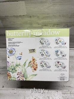 Lenox Porcelain Butterfly Meadow 24 Piece Dinnerware Set 883090 New