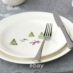 Lenox Profile Snow Day 12-Piece Dinnerware Set 15.30 White