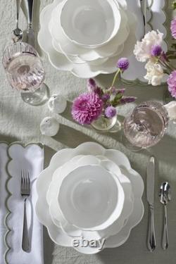 Lenox Studio 1414 Scalloped 16-pc White Bone China Dinnerware Set Service for 4