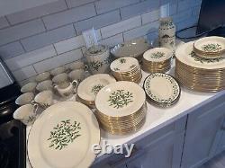 Lenox Tableware Collection Ivory with 24-Karat Gold Trim Porcelain 80 Piece Set