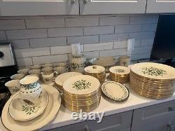 Lenox Tableware Collection Ivory with 24-Karat Gold Trim Porcelain 80 Piece Set