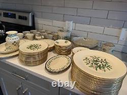 Lenox Tableware Collection Ivory with 24-Karat Gold Trim Porcelain 80 Piece Set