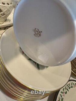 Lenox Tableware Collection Ivory with 24-Karat Gold Trim Porcelain 80 Piece Set