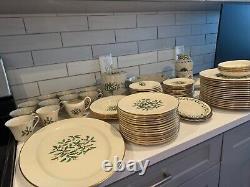 Lenox Tableware Collection Ivory with 24-Karat Gold Trim Porcelain 80 Piece Set