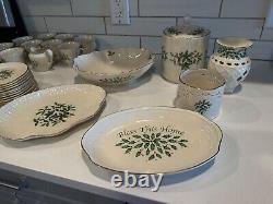 Lenox Tableware Collection Ivory with 24-Karat Gold Trim Porcelain 80 Piece Set