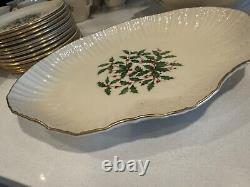 Lenox Tableware Collection Ivory with 24-Karat Gold Trim Porcelain 80 Piece Set