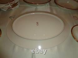 Lenox Tuxedo Gold China 59 Piece Total Place Settings Plus Serving Pieces