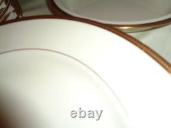 Lenox Tuxedo Gold China 59 Piece Total Place Settings Plus Serving Pieces