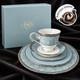 Lenox Westmore 5-pc Place Setting White Blue Bone China Platinum 10.75 New Nib