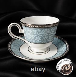 Lenox Westmore 5-pc Place Setting White Blue Bone China Platinum 10.75 New Nib