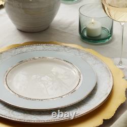 Lenox Westmore 5-pc Place Setting White Blue Bone China Platinum 10.75 New Nib