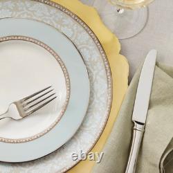 Lenox Westmore 5-pc Place Setting White Blue Bone China Platinum 10.75 New Nib