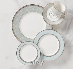 Lenox Westmore 5-pc Place Setting White Blue Bone China Platinum 10.75 New Nib