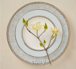 Lenox Westmore 5-pc Place Setting White Blue Bone China Platinum 10.75 New Nib