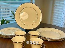 Lenox White Solitaire Dinnerware Set (Set of 12)