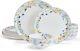 Lightweight Bone China 12 Piece Dinnerware Plate Bowl Set Service for 4