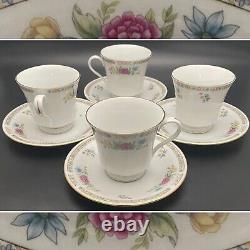Liling Fine China Ling Rose Dinnerware 20 Piece Set for 4 c1980s Made in China
