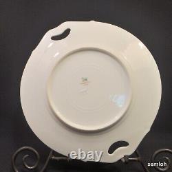 Limoges Bernardaud B&Co Cake Plate with6 Dessert Plates Pink Rose Gold 1914-1930's