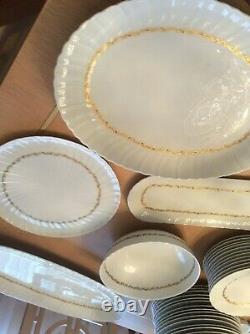 Limoges Porcelain Dinner Set for 12 (108 pc BY Bernardaud) Chardon Dores