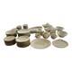 Limoges dinnerware set white and gold for 12, 104 pieces, includes 17 serving pc